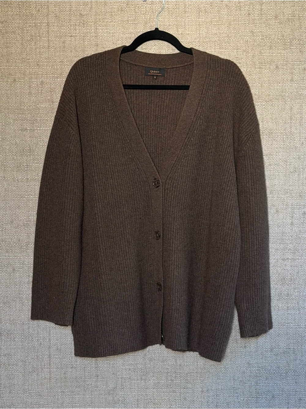 Quince Mongolian Cashmere Oversized Boyfriend Cardigan Excellent Condition